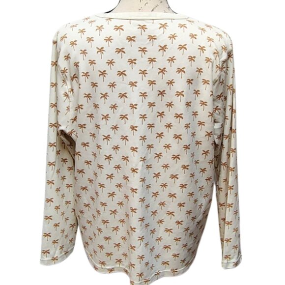 Faherty X Roller Rabbit Palm Tree Henley Pajama Top Size XL Limited Edition - Picture 6 of 9